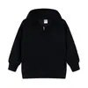 Sudadera con capucha de algodón chino de peso pesado para niños, con cremallera, color liso, chaqueta con capucha lisa para niños pequeños y niños pequeños, ropa infantil transfronteriza, fuente directa