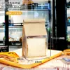 Saco para Embalagem de Pão Torrado Saco para Assar Saco Kraft com Fecho Ziplap Janela Transparente Oito Fios Selados Bolso Selado com Dobra