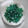 Cuentas redondas sueltas de resina fina con destellos de Star Mermaid Ji, con agujero pasante, para hacer collares y pulseras, accesorios hechos a mano