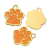 Liga Colorida Pingente de Pegada de Cachorro com Gotejamento de Óleo Tag de Gato com Glitter Pingente de Joia de Garra de Urso Feito à Mão DIY