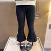 Pantalones de campana tipo pastel para niña, Primavera y Otoño 2024, Nuevos leggings para niños para usar por fuera, Pantalones de primavera para bebé niña