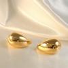 Pendientes estilo gota de agua. Combinan a diario con estilos europeos y americanos. Bloguero. Mismo estilo. Atmósfera simple y moderna. Cobre chapado en oro frío.