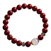 Pulsera Dj Original Cinabrio, Seleccionada Cuidadosamente de Tienda Insignia, Pulsera Genuina de Jade Hetian para Mujer, Regalo para Hombres
