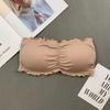 Sexy One-word Wrap Underwear Women's Strapless Stealth Tube Top-up Sports Beautiful Back-wrapped Chest Anti-running Light Base Underwear