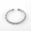 Pulsera de Acero Inoxidable Trenzada con Cable de Acero Abierta Elástica para Joyería, Electrochapada al Vacío, de Venta Caliente Transfronteriza, en Stock, al por Mayor