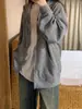 Chaqueta de punto con capucha verde para hombre y mujer, primavera y otoño, botones, nicho, alta gama, manga larga, estilo BF perezoso