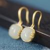 Pendientes cuadrados geométricos de bambú para mujer, con personalidad y temperamento de ágata roja del sur bañada en plata de ley S925