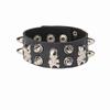 PZB Europeu e Americano Novo Pulseira Larga de Couro Multicamadas Qualidade Transfronteiriça Corrente de Crânio com Rebites Punk Hip Hop Pulseira Joia