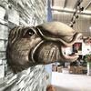 Modelo de Cabeza de Animal Simulada Dinosaurio Cocodrilo Triceratops Monstruo Colgantes de Pared Casa de Campo Paraíso Infantil Decoración de Pared