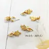 Hebilla de semilla de melón que conserva el color envuelta en oro de 18 quilates Hebilla de pin de forma de moneda de cobre de corona hebilla colgante fija tipo pin accesorios para joyería diy