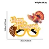 Decoraciones de Otoño para Acción de Gracias Gafas Fiesta del Festival de la Cosecha Accesorios para Fotos Letras de Dibujos Animados Gafas con Forma de Pavo