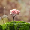 Mini Paisagem Árvore de Natal Artificial, Flores Artificiais, Flores de Cerejeira, Suculentas, Decorações de Paisagismo Zakka com Musgo, Acessórios, Pequenos Enfeites