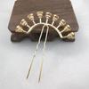 Pente de liga de cinco fileiras nove fileiras Pente para hanfu estilo antigo feito à mão acessórios de cabelo material acessórios
