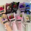 Dia das Mães Dia dos Namorados Flor de Sabão Buquê de 3 Rosas Buquê de Sabão Cravo com Caixa de Presente Presente