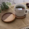 Posavasos de madera grabado posavasos de mesa posavasos de té base aislante posavasos de café creativo bandeja de té posavasos de madera