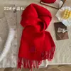 Bufanda nueva de mezcla de lana, bufanda de color liso para mujer para invierno, bufanda tejida cálida de longitud media, calentador de cuello, venta al por mayor para ventas transfronterizas