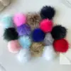 Fornecimento de pompons de imitação de pele de raposa, bolas de pelúcia DIY, acessórios, pele artificial para roupas, sapatos, chapéus, decoração de casa, pompons coloridos de pele sintética