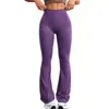 Calças de yoga flare cintura alta para mulheres, controle de barriga, levantamento de glúteos, secagem rápida, calças compridas esportivas de fitness, nova calça elástica de perna larga transfronteiriça
