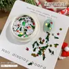 Caixa com Conjunto de Decorações para Unhas com Lantejoulas de Flocos de Neve de Inverno, Estrela de Cinco Pontas, Estrela de Quatro Pontas, Exquisite Decorações Coloridas Mistas para Unhas Atacado