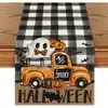 Artículo Caliente Nuevo Transfronterizo de Halloween: Corredor de Mesa de Cocina de Calavera, Calabaza, Fantasma, Araña, Decoración para el Hogar en Interiores y Exteriores