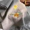 Cachecol Bordado Suzhou 100% Lã Pura Estilo Chinês Xale de Caxemira de Alta Qualidade para Mulheres Cachecol de Lã de Outono e Inverno para Mãe