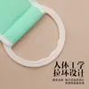 Toalla de baño gruesa de doble cara con correa para la muñeca, exfoliante trasero de grano grueso, toalla de baño con mango de plástico