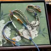 Collar Colgante Trenzado de Cordón de Algodón Tejido a Mano Tibetano de Cuatro Hilos Cuerda para Colgar Thangka Colgante Amuleto de Buda