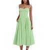 Falda de Verano Transfronteriza Amazon Nueva Falda Larga Retro Francesa Estilo Corte Ropa Dopamina con Vestido con Tirantes