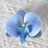 Cabezas de flores artificiales de orquídea mariposa, materiales para flores de pared, materiales para pasadores y accesorios para el cabello hechos a mano para DIY, piezas de flores y accesorios de pétalos para decoración de bodas