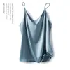Camisola Cruzada de Seda Helada con Cuello en V Estilo Francés para Mujer, Nuevo Top de Verano 2025, Camisa Base para Usar con un Traje