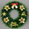 Guirlanda de Natal Transfronteiriça Decoração de Atmosfera Decoração de Festa Pingente Mini Rattan Presente de Feriado Atacado