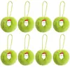 Bola de pelo sintético de conejo verde 6cm Adorno de Navidad Accesorio de decoración para árbol de Navidad DIY Nuevo modelo transfronterizo