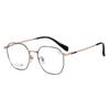 T23005 nuevos anteojos de metal con recubrimiento IP semi-titanio caja literaria retro montura de anteojos de lentes planas para hombres y mujeres