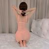 Bedmu Vestido Largo Sexy de Tirantes Transparente Tentación Pijama Bata de Noche Malla Traje de Perspectiva Uniforme de Tentación Deseo Puro 78