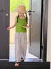 Aimobebbe Verão 2026 Estilo Delicado para Meninas Coreano Respirável Tricô Vazado Colete Doce Renda Sem Mangas Top