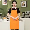 Delantales Impermeables y a Prueba de Aceite con Impresión Personalizada, Uniformes de Trabajo para Cocina de Catering, Tienda de Té con Leche y Pastelería, Ropa de Trabajo para Salón de Uñas, Al Por Mayor en Stock