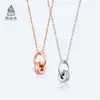 Yinyuanmei Juego de Collar con Cadena de Plata de Ley S925 Moda Anillo Doble Fabricantes Mayoristas de Joyería Joyería de Grasa de una Generación