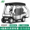 Capa de Carrinho de Golfe de PVC para 4 Lugares Mais Vendida na Amazon Cobertura à Prova de Chuva para Uso Externo de Carrinho de Patrulha de Campo de Golfe Ezgo