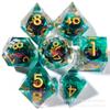 Novo conjunto de dados de resina pontiagudos de caveira mais vendido do fabricante dados afiados dados poliédricos dados de role-playing DND