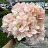 Nuevo Modelo 2024 Hortensia Artificial Impresa en 3D, Hortensia Bella de 5 Cabezas, Blanco y Verde, Venta al por Mayor para Comercio Exterior y Decoraciones de Boda