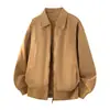 Chaqueta de trabajo extragrande para hombre, adecuada para primavera y otoño, estilo holgado y casual, diseñada para complexiones más grandes, estilo urbano americano, elegante y genial, con cuello de solapa