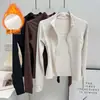 Chaqueta Deportiva de Manga Larga para Correr con Cuello Alto para Mujer, Cintura Adelgazante, Top Versátil para Fitness, Entrenamiento de Pilates, Yoga