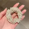 Cuerda para el pelo de perlas de aspecto elevado, dulce y elegante, Nuevo sujetador de pelo estilo hada, Diadema para mujer, Anillo de pelo de bola, Goma elástica