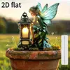 Amazon Floresta Verde Anjo com Asas Acrílico Plano 2D Decoração de Vaso de Flores para Jardim Transfronteiriço