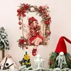 Adesivos de Parede Autoadesivos de Elfo de Natal Balançante com Tema de Floresta Retrô para Sala de Estar e Quarto, Criando uma Atmosfera Festiva