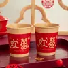 Copos de Papel para Banquete de Casamento e Noivado Atacado Copos Descartáveis para Casamento Copos Espessos para Casamento com Palavras Felizes Copos de Chá para Casamento Suprimentos para Casamento
