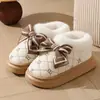 Pantufas femininas de outono e inverno para casa, com sensação acolchoada, quentes, forradas com pelúcia, solado grosso, leves, adequadas para cuidados pós-parto