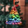Decorações de Natal Acrílicas Planas Transfronteiriças Decorações de Árvore de Natal Decoração de Casa Enfeites Pendurados Estilo Coreano