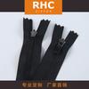 Zíper de Nylon Não. 3 Nylon Reverse Wear Borracha Preta Mola Cabeça Cauda Fechada Zipper Calça Bolsa Flap Bolso Calças Roupas Zipper Atacado