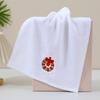 Toalla de mano de baño navideña de algodón al por mayor, toalla de regalo de comercio exterior de bordado de algodón de 32 hilos, 32*45 toalla facial personalización